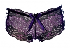 Pastoral hollow ladies sexy underwear pants pants lace underwear temptation four angle transparent shorts