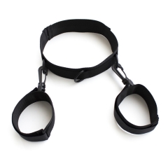 Black Canvas neck neck sleeve manufacturers selling handcuffs shackles toys spikes collar locking chain sex toys
