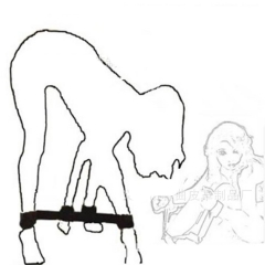 The hands and feet bound with his legs tied a passion for offbeat toys shackle taste straddle sexy adult products