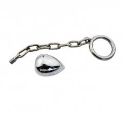 Stainless steel chain anal ring bolt penis large metal plug anal anal enema anal A041