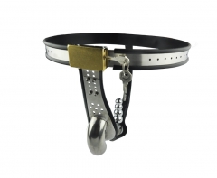 Male chastity chastity belt lock iron underwear type T stainless steel lock ring chastity Comrade gayCB6000S fine penis