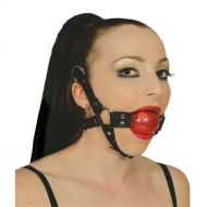 Leather Red Ball Gag Harness