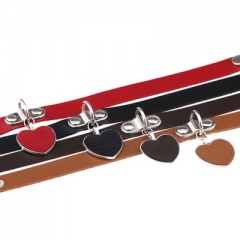 Love pendant necklace leather collar