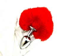 Heart-shaped hairball anal plug