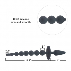 Backyard pull bead massager silicone fox tail anal plug