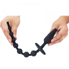 Backyard pull bead massager silicone fox tail anal plug