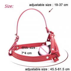 Silicone Dildo Mouth Gag Mask Sexy Costume Accessory For Adult Role Play Head Harness Mouth Gagged Bondage Restraints Sex Toys