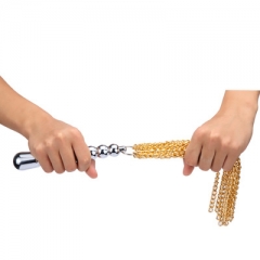 Metal chain sex whip couples flirt whip adult toys rear anal plug