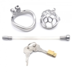 Plum flower male SM stainless steel chastity lock CB