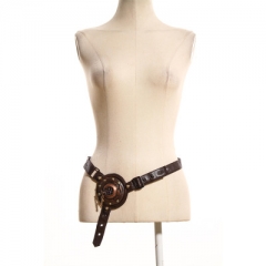 The costume was accessorized with a belt