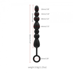 Silicone beads with extra large anal plug