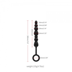 Silicone beads with extra large anal plug