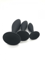 Silicone anal plug masturbator pull bead rear court