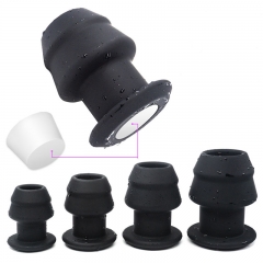 Silicone anal plug masturbator