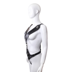 Flirting apparatus mens clothing leather strap offbeat fun supplies a JJ set of clothes flirting costumes
