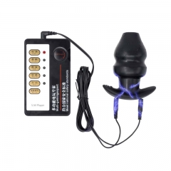 Silicone electric shock Hollow Anal Sex Toys Butt Plug Vibrator Dildo Masturbator Vagina Massager Erotic Toys