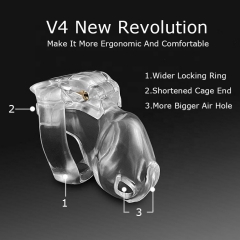 New V4 Arrival Resin Male Bondage Penis Lock Chastity Cock Cage