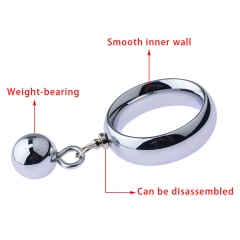 Penis Extender Enlargement Erection Metal Cock Ring Male Chastity Ball Heavy Penis Weight Hanger Stretcher Ring Sex Toys Gay