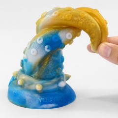 Male and female masturbators with liquid silicone octopus whiskers