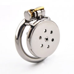 Stainless steel men's plate chastity lock prevents escape CB6000S