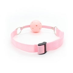 Wholesale custom taste plug Hot Toys bound flirt toy ball hollow plastic buckle nylon mesh