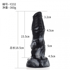 Simulated animal phalluses color silicone dildos