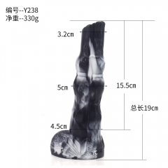 Simulated animal phalluses color silicone dildos