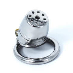 Bucket shaped penile cage metal chastity device