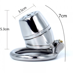 Bucket shaped penile cage metal chastity device