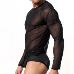 Men's mesh long sleeves T