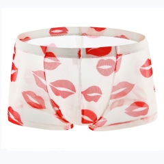 Translucent mesh lip boxers