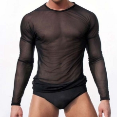 Men's mesh long sleeves T