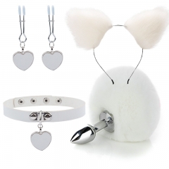 Fun ear hairpin breast clip back court anal plug