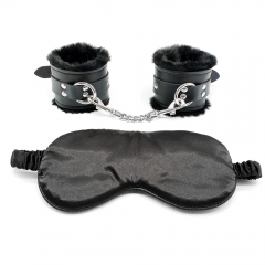 PVC plush handcuffs breathable eye mask set