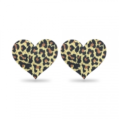 One-off leopard print sexy nipple patch two piece set