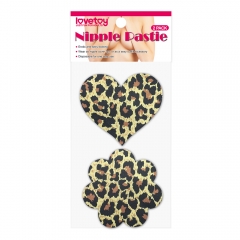 One-off leopard print sexy nipple patch two piece set