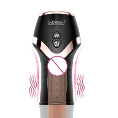 Glans head trainer Vibrate massage airplane cup vibrate male masturbator