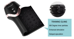 Glans head trainer Vibrate massage airplane cup vibrate male masturbator