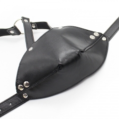 Factory wholesale Adult supplies taste mouth yoke harness plug type leather bound female mouth ball apparatus
