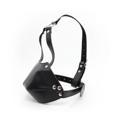 Factory wholesale Adult supplies taste mouth yoke harness plug type leather bound female mouth ball apparatus