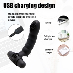 Charging silicone finger vibrator sleeve G spot
