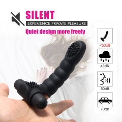 Charging silicone finger vibrator sleeve G spot